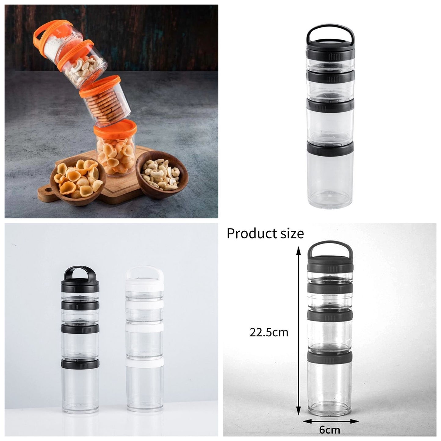 Multi-layer Twist n' Lock Jars. BPA free, odour-free, and stain-free. Smart Living Products