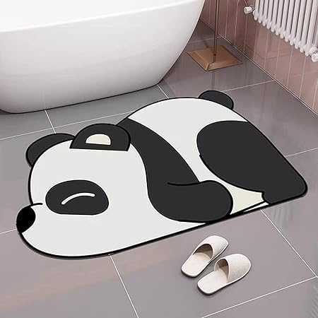 Super Absorbent Bath Floor Mat,Cute Cartoon Bathroom Shower Entrance Anti-Slip, Household Toilet Quick-Drying Cushions