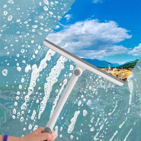 Shower Squeegee for Bathroom Shower Glass Doors, Rubber Window Cleaner Squeegee, Plastic Car Windshield Cleaning Squeegee