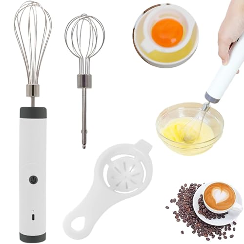 Multifunctional Manual Hand Egg Whisker, Milk Foam Stick & Egg White Separator 3 Adjustable Speeds with Foldable Handle for Blending, Whisking,Beating, Stirring, Baking Tool Multicolor